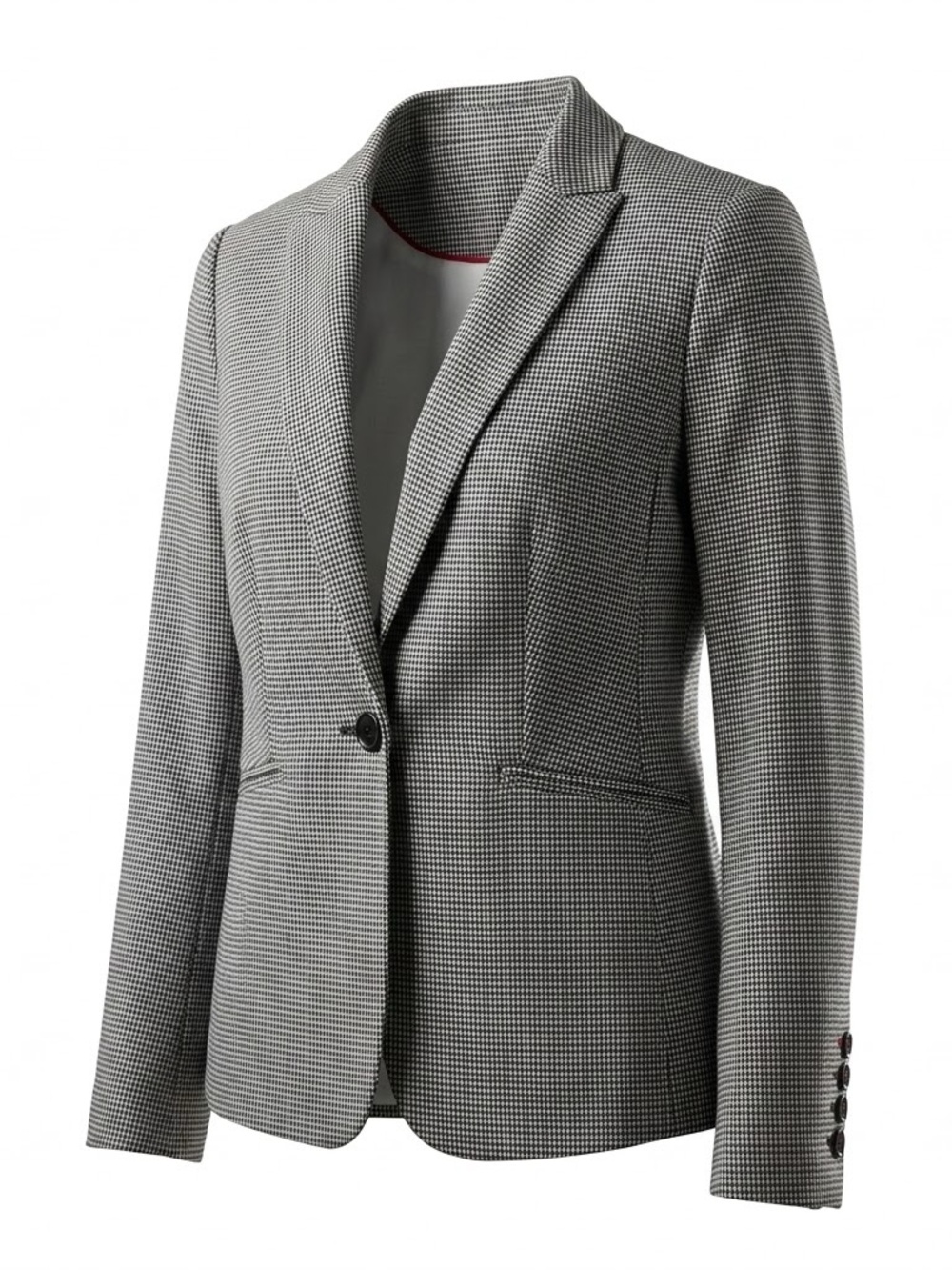 Talbots Houndstooth Prince of Wales Check Blazer Tailored Career Jacket Preppy 4 - Picture 2 of 8